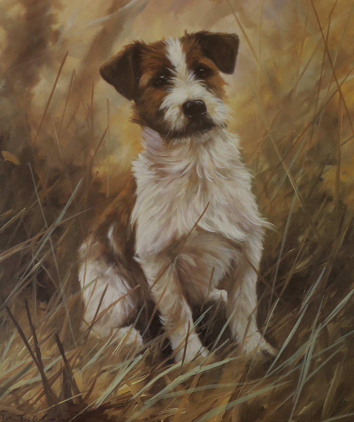 John Trickett (b.1953), limited edition print, Study of a terrier, signed in pencil, 180/500, 39 x 33cm